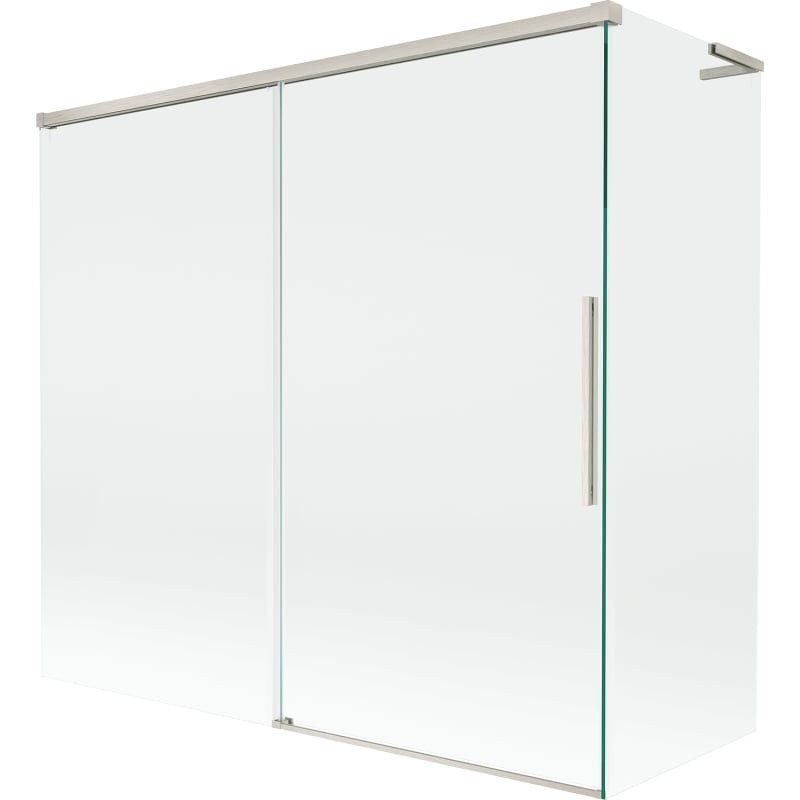 Mexen Rox L 2-panel sliding bathtub screen 170 + 75 x 150 cm, transparent, brushed nickel - 8C9L-170-075-97-00