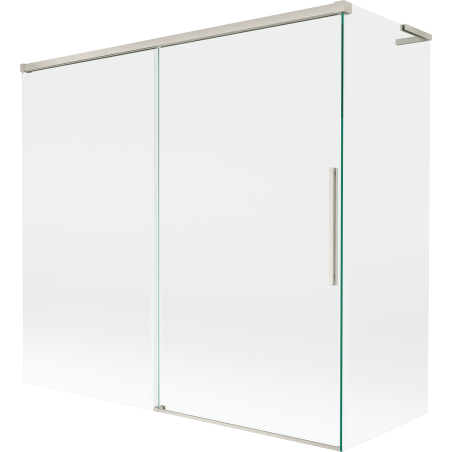Mexen Rox L 2-panel sliding bathtub screen 170 + 75 x 150 cm, transparent, brushed nickel - 8C9L-170-075-97-00