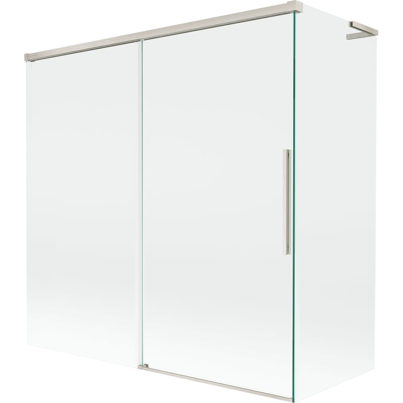 Mexen Rox L klizne paravan za kadu s 2 krila 160 + 80 x 150 cm, prozirni, brušeni nikal - 8C9L-160-080-97-00