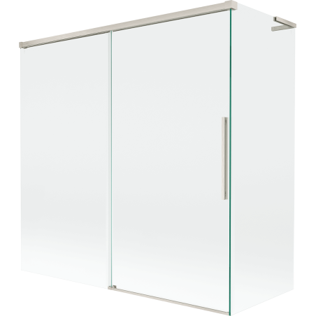 Mexen Rox L klizne paravan za kadu s 2 krila 160 + 80 x 150 cm, prozirni, brušeni nikal - 8C9L-160-080-97-00