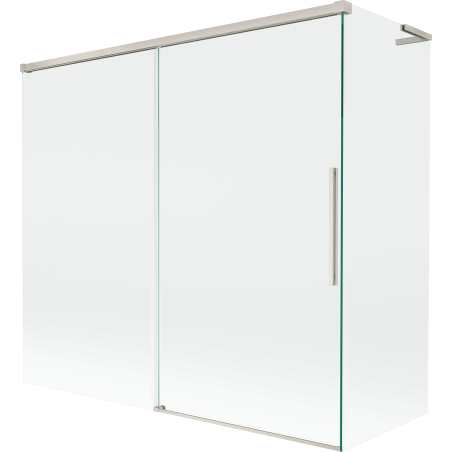 Mexen Rox L parawan nawannowy 2-skrzydłowy rozsuwany 170 + 80 x 150 cm, transparent, nikiel szczotkowany - 8C9L-170-080-97-00