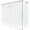 Mexen Rox L paroi de baignoire à 2 volets coulissants 170 + 80 x 150 cm, transparent, nickel brossé - 8C9L-170-080-97-00