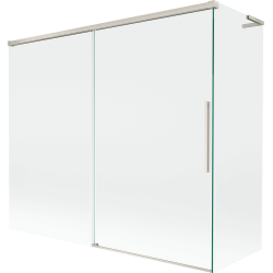 Mexen Rox L resguardo de duche de 2 asas deslizantes 180 + 90 x 150 cm, transparente, níquel escovado - 8C9L-180-090-97-00