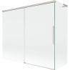 Mexen Rox L Duschwand 2-flügelig verschiebbar 180 + 90 x 150 cm, transparent, gebürstetes Nickel - 8C9L-180-090-97-00