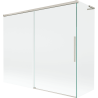 Mexen Rox L vannipaneel 2-osaline lükand, 180 + 90 x 150 cm, läbipaistev, harjatud nikkel - 8C9L-180-090-97-00