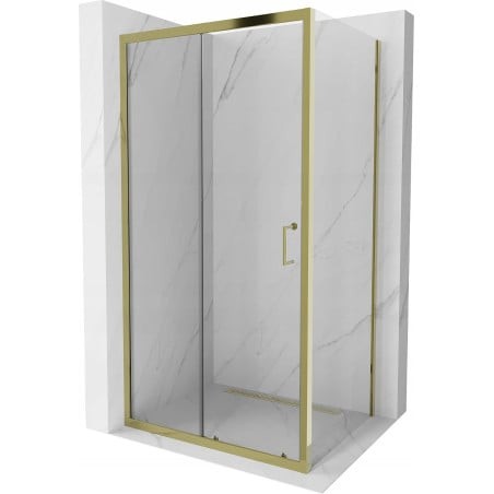 Mexen Apia kabina prysznicowa rozsuwana 120 x 70 cm, transparent, złota - 840-120-070-50-00