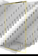 Mexen Apia skjutbart duschkabin 120 x 70 cm, transparent, guld - 840-120-070-50-00