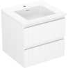 Mexen Rivel vannitoakapp 50 cm koos Otise kraanikausiga, 2 sahtlit, sooniline, valge matt - 91A20-05047-2-BFF01-W18M01