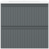 Mexen Rivel badkamerkast 50 cm met Otis wastafel, 2 lades, geribbeld, grafiet mat/wit mat - 91A20-05047-2-BFF66-W18M01