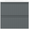 Mexen Rivel bathroom cabinet 50 cm with sink Otis, 2 drawers, grooved, graphite matte/white matte - 91A20-05047-2-BFF66-W18M01