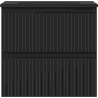 Mexen Rivel Badezimmerschrank 50 cm mit Waschbecken Otis, 2 Schubladen, geriffelt, schwarz matt - 91A20-05047-2-BFF71-W18M71