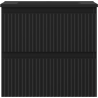 Mexen Rivel badkamerkast 50 cm met wastafel Otis, 2 laden, geribbeld, zwart mat - 91A20-05047-2-BFF71-W18M71