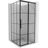 Mexen Rox cabine de douche coulissante droite 110 x 110 cm, grille noire, noir - 8C2-110-110-70-77-P