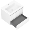 Mexen Rivel armario de baño 60 cm con lavabo Otis, 2 cajones, acanalado, blanco mate - 91A20-06047-2-BFF01-W18M01