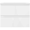 Mexen Rivel Badezimmerschrank 60 cm mit Waschbecken Otis, 2 Schubladen, geriffelt, weiß matt - 91A20-06047-2-BFF01-W18M01