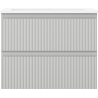 Mexen Rivel badkamerkast 60 cm met wastafel Otis, 2 lades, gegroefd, grijs mat/wit mat - 91A20-06047-2-BFF62-W18M01