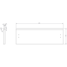 Mexen Rivel Badezimmerschrank 60 cm mit Waschbecken Otis, 2 Schubladen, geriffelt, Schwarz matt - 91A20-06047-2-BFF71-W18M71