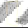 Mexen Apia Duschkabine, verschiebbar, 140 x 70 cm, transparent, gold - 840-140-070-50-00