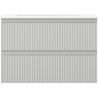 Mexen Rivel badmeubel 70 cm met Otis wastafel, 2 laden, gegroefd, grijs mat/wit mat - 91A20-07047-2-BFF62-W18M01