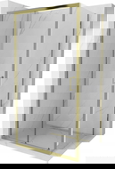 Mexen Apia skjutbar duschkabin 140 x 100 cm, transparent, guld - 840-140-100-50-00