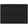 Mexen Rivel Badezimmerschrank 70 cm mit Waschbecken Otis, 2 Schubladen, gerillt, schwarz matt - 91A20-07047-2-BFF71-W18M71