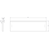 Mexen Rivel Badezimmerschrank 70 cm mit Waschbecken Otis, 2 Schubladen, gerillt, schwarz matt - 91A20-07047-2-BFF71-W18M71