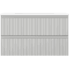 Mexen Rivel meuble de salle de bain 80 cm avec lavabo Otis, 2 tiroirs, rainuré, gris mat/blanc mat - 91A20-08047-2-BFF62-W18M01