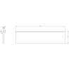 Mexen Rivel Badezimmerschrank 80 cm mit Waschbecken Otis, 2 Schubladen, geriffelt, schwarz matt - 91A20-08047-2-BFF71-W18M71