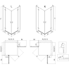 Mexen Mist H L Duo Duschkabine Schwingtür 115 x 70 cm, transparent, chrom - 8A5L-115L-070P-01-00