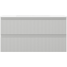 Mexen Rivel Badezimmerschrank 90 cm mit Waschbecken Otis, 2 Schubladen, gerillt, grau matt/weiß matt - 91A20-09047-2-BFF62-W18M?