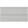 Mexen Rivel bathroom cabinet 90 cm with Otis sink, 2 drawers, fluted, gray matte/white matte - 91A20-09047-2-BFF62-W18M01