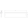 Mexen Rivel Badezimmerschrank 90 cm mit Waschbecken Otis, 2 Schubladen, geriffelt, schwarz matt - 91A20-09047-2-BFF71-W18M71