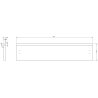 Mexen Rivel badkamerkast 90 cm met Otis wastafel, 2 laden, gegroefd, zwart mat - 91A20-09047-2-BFF71-W18M71