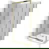 Mexen Apia cabine de duche deslizante 120 x 100 cm, transparente, dourada + base Flat, branca - 840-120-100-50-00-4010G
