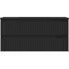Mexen Rivel Badezimmerschrank 100 cm mit Waschbecken Otis, 2 Schubladen, gerillt, schwarz matt - 91A20-10047-2-BFF71-W18M71