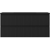 Mexen Rivel bathroom cabinet 100 cm with Otis sink, 2 drawers, fluted, black matte - 91A20-10047-2-BFF71-W18M71