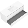 Mexen Rivel meuble de salle de bain 120 cm avec lavabo Otis, 2 tiroirs, rainuré, blanc mat - 91A20-12047-2-BFF01-W18M01