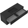 Mexen Rivel meuble de salle de bain 120 cm avec lavabo Otis, 2 tiroirs, rainuré, noir mat - 91A20-12047-2-BFF71-W18M71