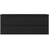 Mexen Rivel badkamerkast 120 cm met wastafel Otis, 2 laden, gegroefd, zwart mat - 91A20-12047-2-BFF71-W18M71