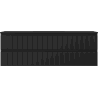 Mexen Rivel Badezimmerschrank 140 cm mit Waschbecken Otis, 2 Schubladen, gerillt, schwarz matt - 91A20-14047-2-BFF71-W18M71