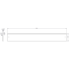 Mexen Rivel badkamerkast 160 cm met wastafel Otis, 2 laden, geribbeld, wit mat - 91A20-16047-2-BFF01-W18M01