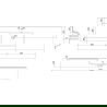 Mexen Rivel badkamerkast 160 cm met wastafel Otis, 2 laden, geribbeld, wit mat - 91A20-16047-2-BFF01-W18M01