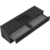Mexen Rivel 160 cm Bathroom Cabinet with Otis Basin, 2 Drawers, Grooved, Black Matte - 91A20-16047-2-BFF71-W18M71
