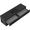 Mexen Rivel szafka łazienkowa 160 cm z umywalką Otis, 2 szuflady, ryflowana , czarna mat - 91A20-16047-2-BFF71-W18M71