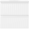 Mexen Rivel Badezimmerschrank 50 cm mit Waschbecken Vela, 2 Schubladen, gerillt, weiß matt - 91A20-05047-2-BFF01-W23M01