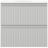 Mexen Rivel badkamerkast 50 cm met wastafel Vela, 2 lades, geribbeld, grijs mat/wit mat - 91A20-05047-2-BFF62-W23M01
