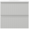 Mexen Rivel meuble de salle de bain 50 cm avec vasque Vela, 2 tiroirs, rainuré, gris mat/blanc mat - 91A20-05047-2-BFF62-W23M01
