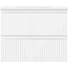 Mexen Rivel Badezimmerunterschrank 60 cm mit Waschbecken Vela, 2 Schubladen, geriffelt, weiß matt - 91A20-06047-2-BFF01-W23M01