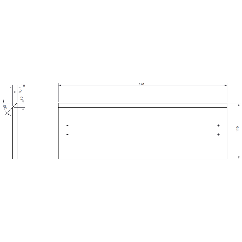 Mexen Rivel szafka łazienkowa 60 cm z umywalką Vela, 2 szuflady, ryflowana , grafit mat/biała mat - 91A20-06047-2-BFF66-W23M0