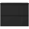 Mexen Rivel meuble de salle de bain 60 cm avec lavabo Vela, 2 tiroirs, rainuré, noir mat - 91A20-06047-2-BFF71-W23M71